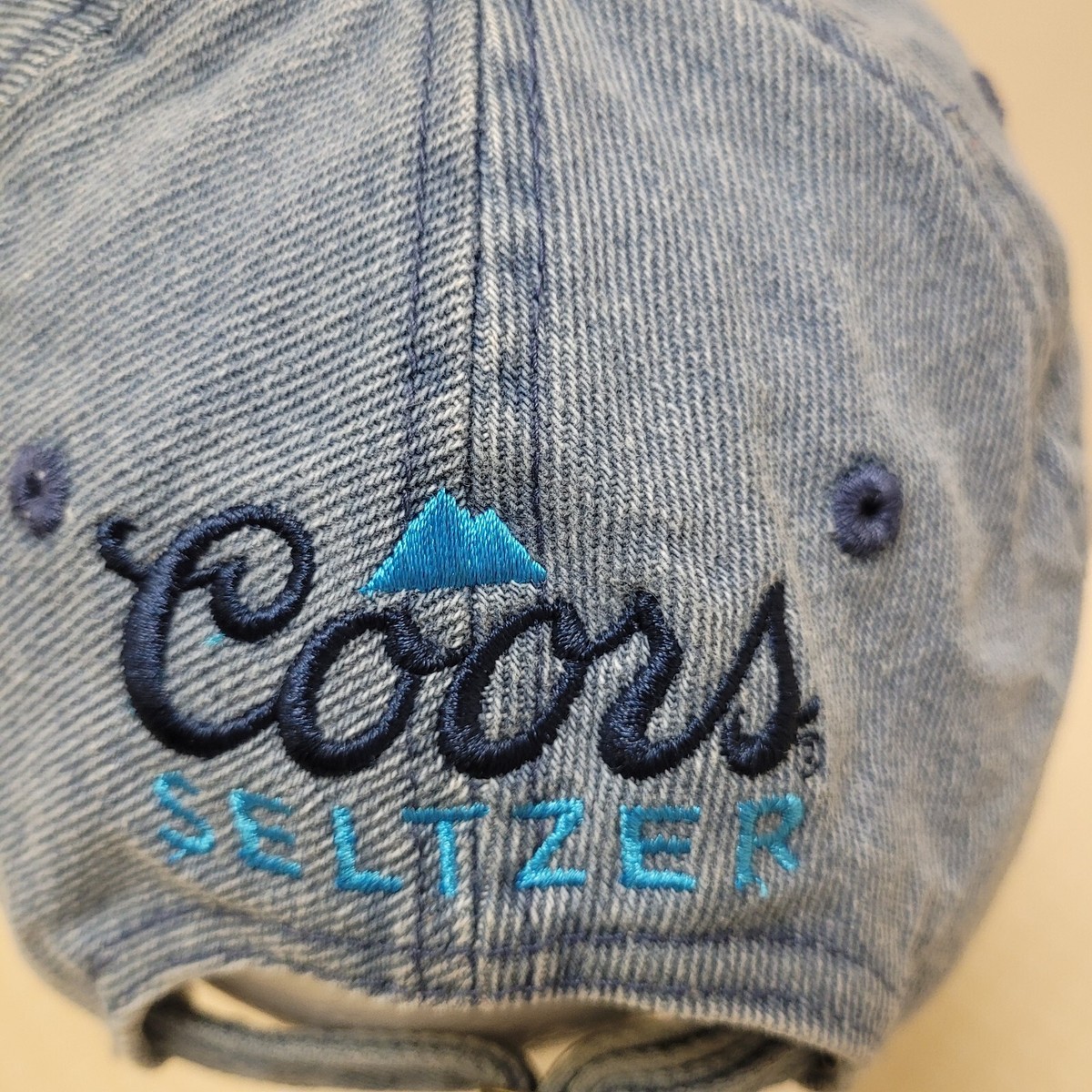 COORS Denim PROTECT BC WATERS Hat Strapback Baseball Vintage 90s Cap Dad Trucker