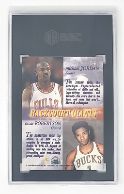 Michael Jordan Oscar Robertson Imagine #I-6 1996 Topps NBA Stars 