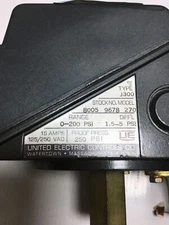 United Electric J300 270 Pressure Controller 0-200PSI