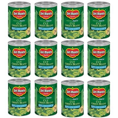 Del Monte Canned Fresh Cut Blue Lake Low Sodium Cut Green Beans, 14.5-Ounce