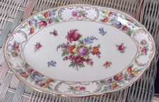 Schumann Dresden Flowers Empress 12-1/4" Platter - 1940's/1950's US Zone Mark