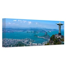 Leinwandbild Rio de Janeiro blau WANDBILD KEILRAHMEN Handarbeit