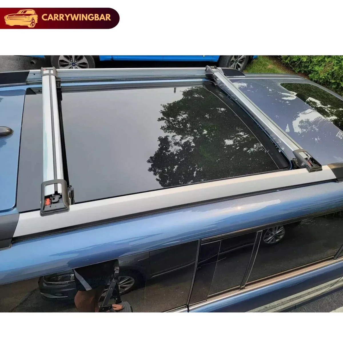 Roof Rack Cross Bars for Ford Flex 2009-2025 Raised Aluminium