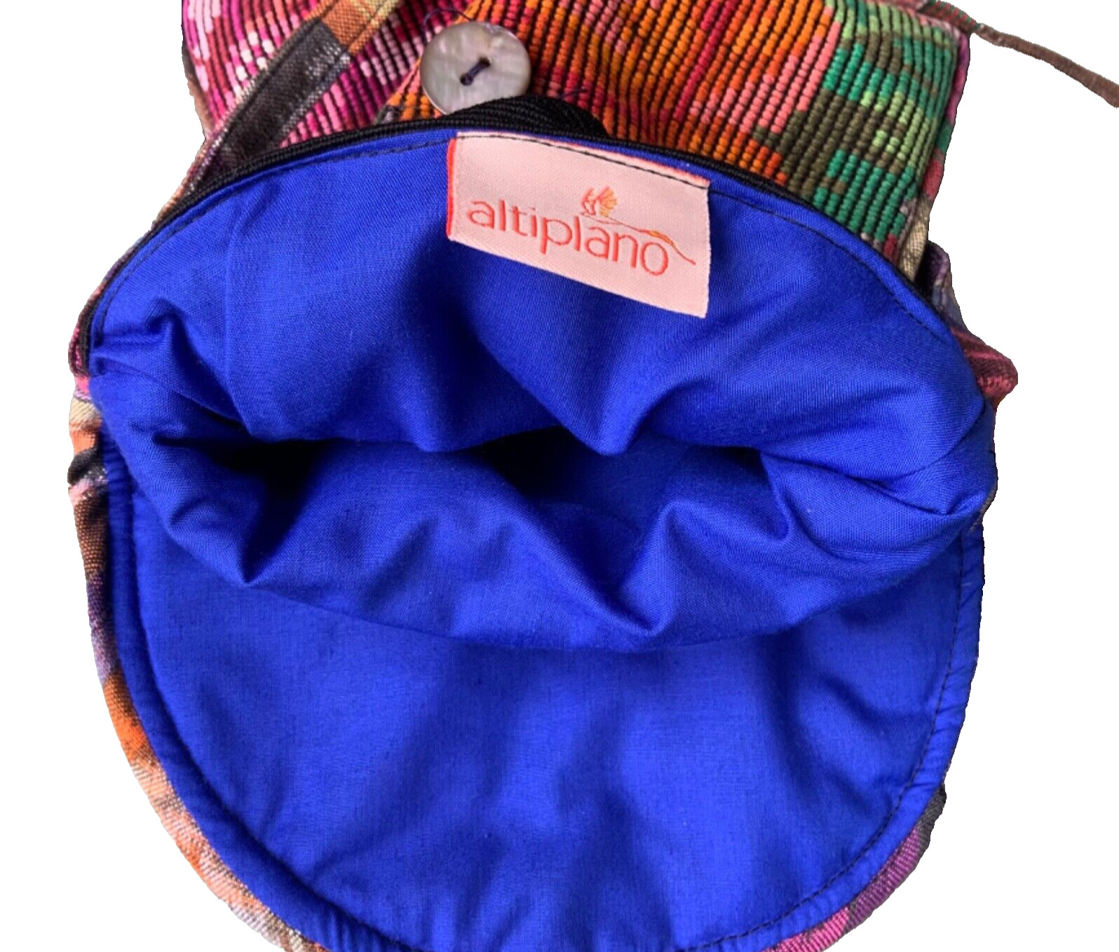 Fabric Rectangular Crossbody Multicolor Floral Ha… - image 6