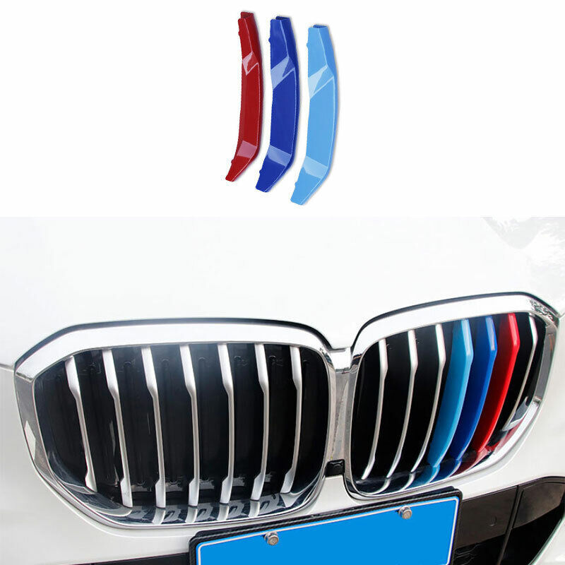 For BMW X5 G05 2019-2021 ABS 3-Color Front Bumper Center Hood Grill Strip 3PCS
