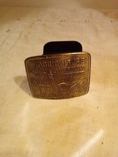 Vtg Agriculture America's Lifeline Brass Belt Buckle Limited Edition Farmhand