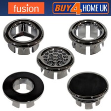 Basin Overflow Covers Chrome - Replacement Circle Hole Bathroom Sink Clip Insert