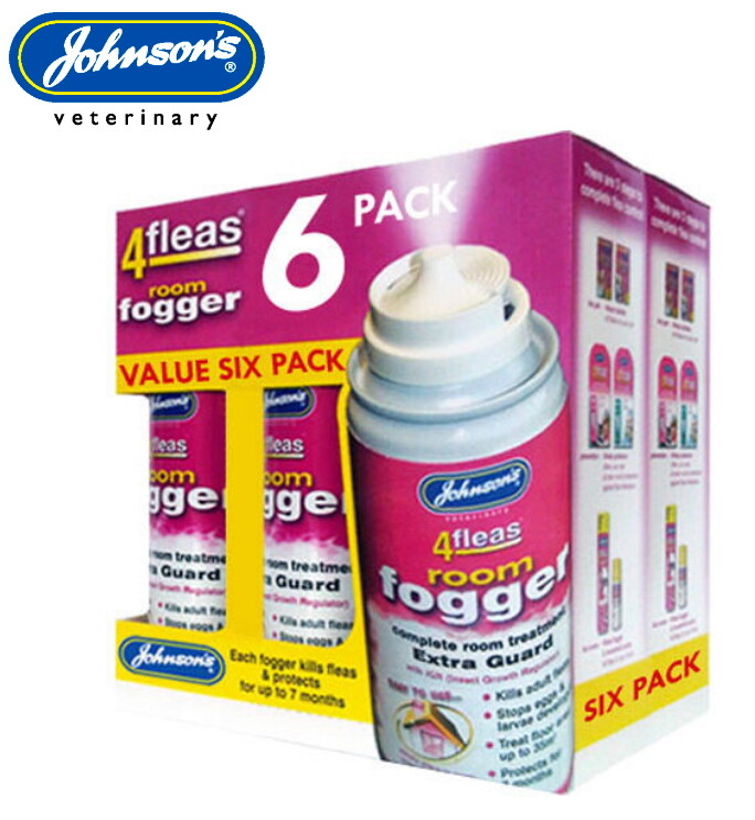 6 PACK JOHNSONS 4FLEAS HOUSE FLEA FOGGER KILLER BOMB SPRAY ROOM TREATMENT