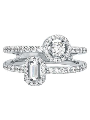 Michael Kors MKC1725CZ040506 Damen Ring Sterling-Silber 925 weiß 55 (17.5)
