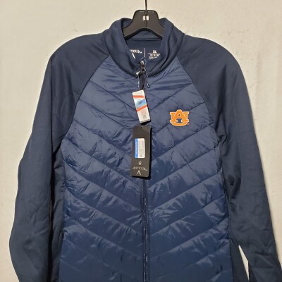 Auburn University Jacket Women's Extra Large Blue Full Zip Antigua NWT 