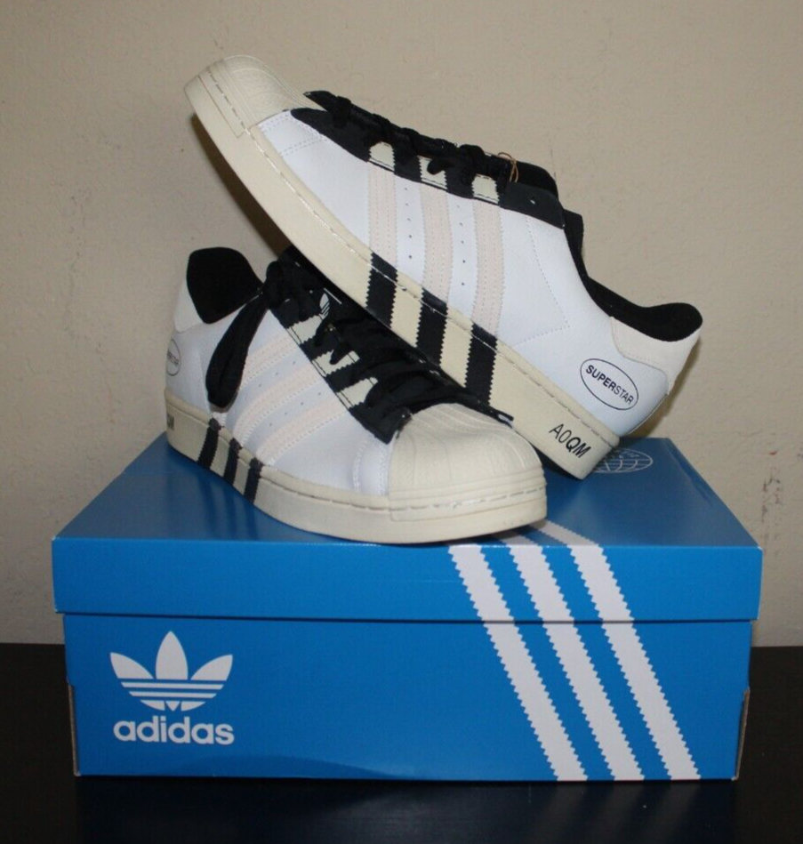 Adidas Originals Superstar Black/Cream White Sneakers GX6025 Men Shoes Size 11