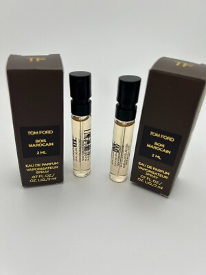 2x TOM FORD Bois Marocain EDP Spray .07oz/2mL EDP- NEW in Box!