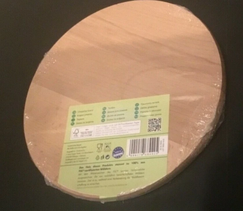 NEW Kesper™️Chopping Board 68442 Beech Wood 25cm Diameter NEW NWT S417 - Image 2 of 2