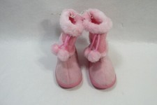 Fleece Boots Girl's Pink Faux Fur Trim Size Medium 7 - 8