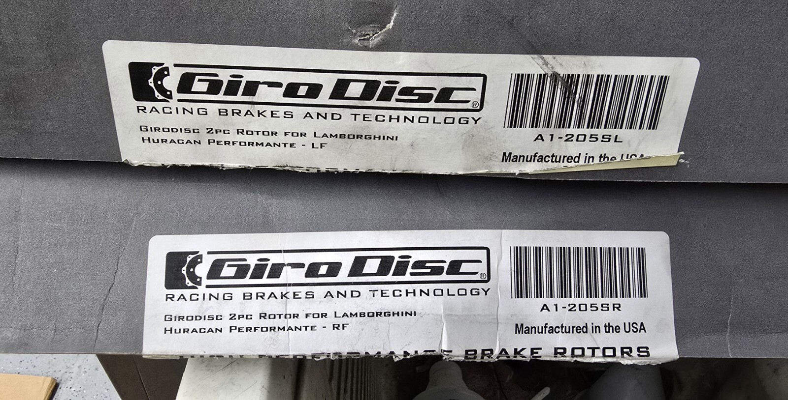 Lamborghini Huracan Performante A2 205 Girodisc Rotors Rotor Brake Front Rear