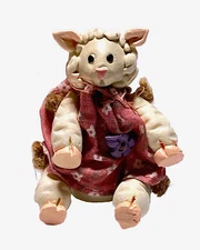 Russ Berrie Co. Lamb Sheep 13900 Country Kin 3" Sculptstone Jointed  Figure Vtg