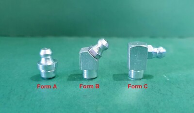 DIN 71412 Einschlag Schmiernippel Schlagnippel Form A / B / C  ø 6 / 8 / 10 mm
