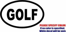 Golf Oval Graphic Die Cut decal sticker Car Truck Boat Window Bumper Wall 12"