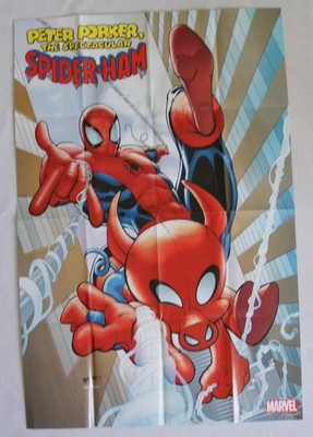 Spider Ham POSTER Marvel Comic gefaltet 24'' x 36'' Spider-Man Peter Parker Schwein RAR