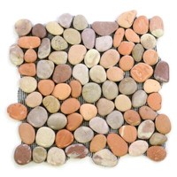 Divero 11 Fliesenmatten Naturstein Flussstein Mosaikfliesen Terrakotta á 32X32Cm