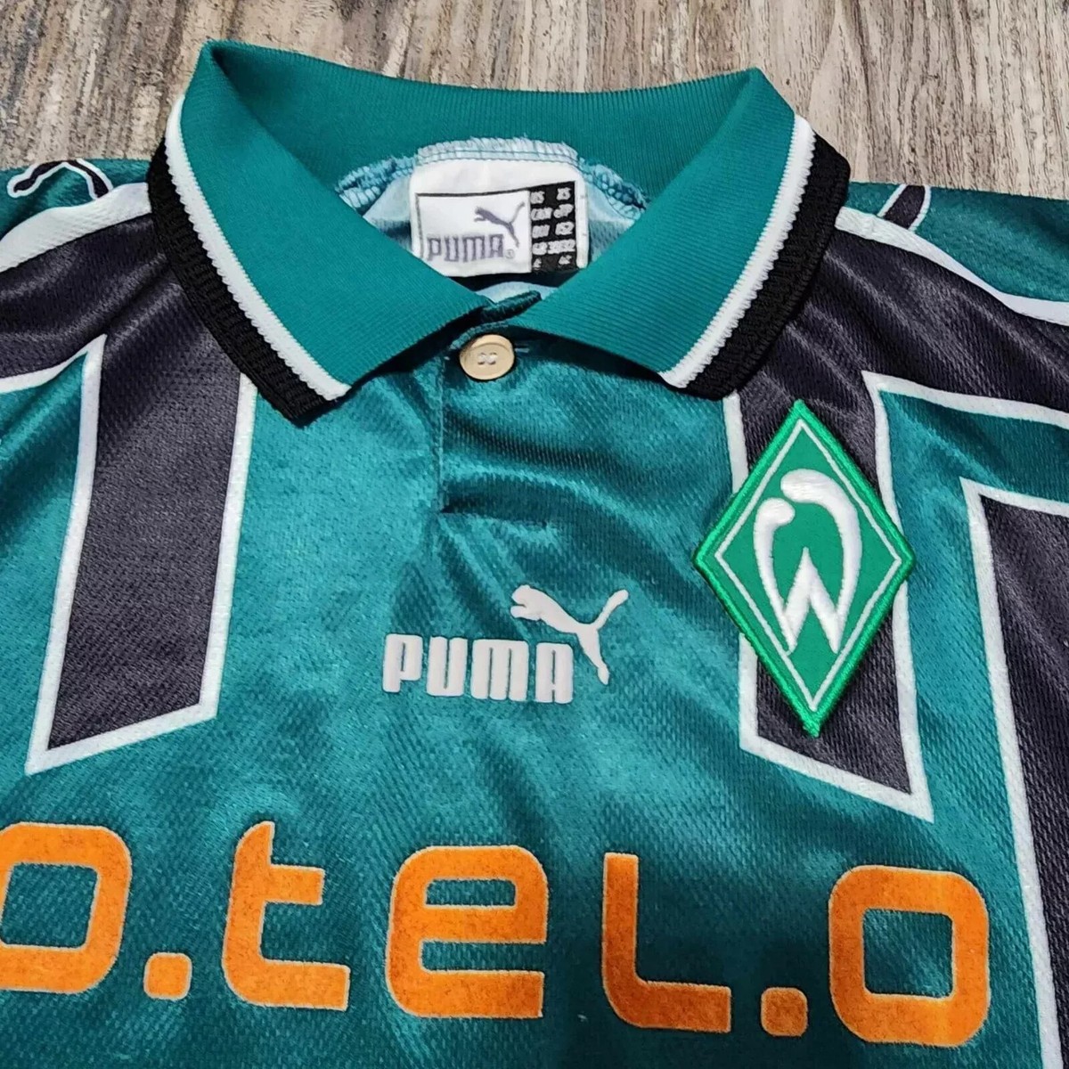 2000 Puma Werder Bremen Home Soccer Jersey Claudio Pizarro Men XS
