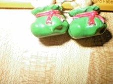 Christmas Teddy Bear Gift Bag Dangle Earrings