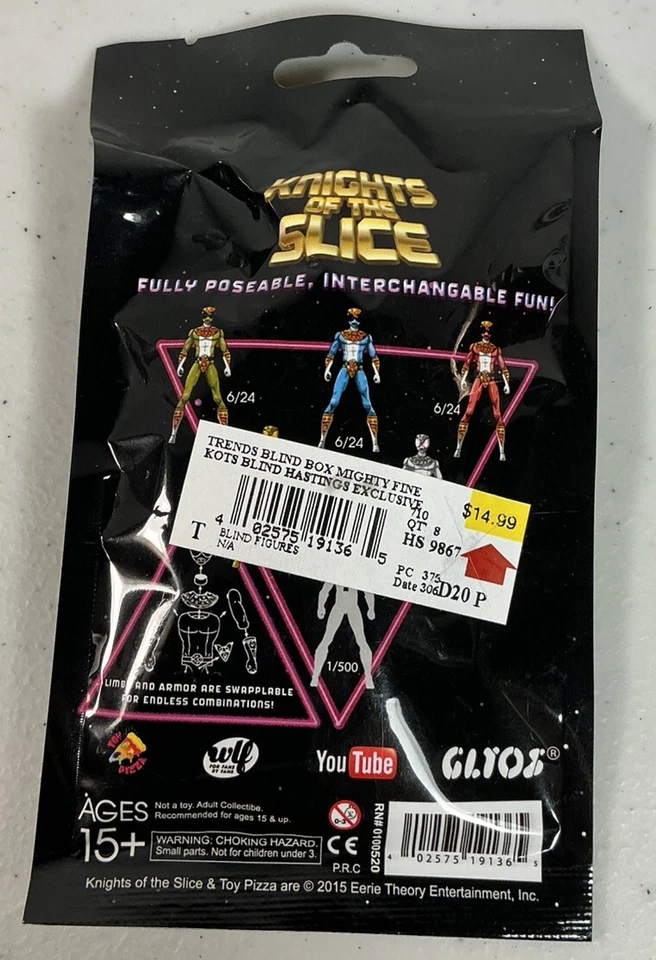 Knights of The Slice Glyos Brick Knight - 2015 Paquete Único NUEVO Homenaje Rangers Foto 4 de 4