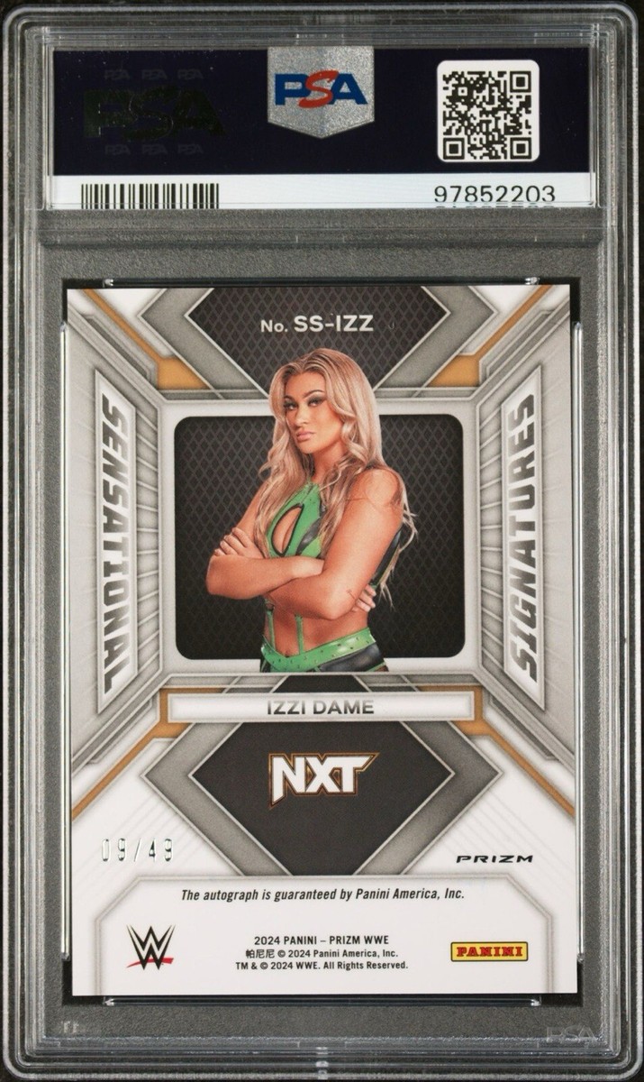 Izzi Dame (9/49) Rookie Auto (PSA 10) 2024 WWE Prizm