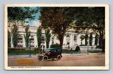 1919 Washington DC Public Library Andrew Carnegie Car Postcard