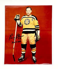 Fern Flaman HOF 1990 Boston Bruins NHL Autographed Signed 8 x 10 Photo