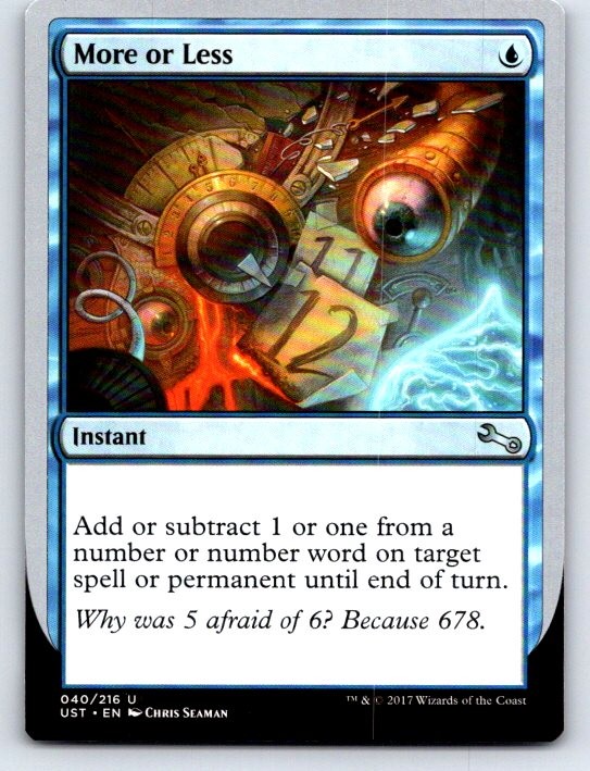 More or Less 40 Uncommon Unstable Magic: The Gathering Lightly Played