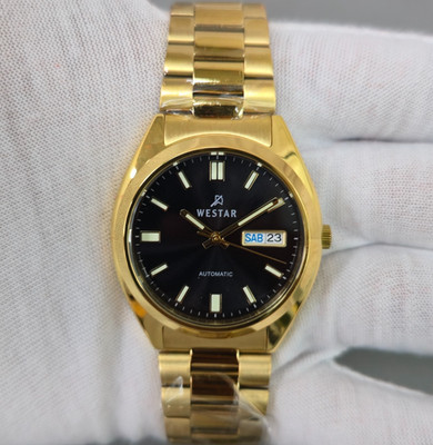 Westar 80017GPN103 Automatik mit Seiko Uhrwerk schwarzes Zifferblatt 38mm...