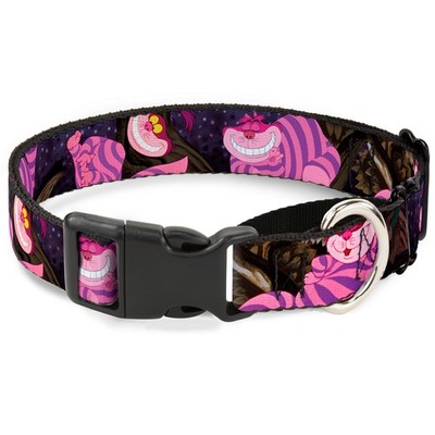 Plastic Martingale Collar Cheshire Cat Tree Poses WIDE-Medium 16-23'' (US IMPORT)
