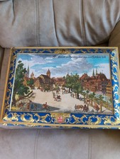 Vintage 1990 E. Otto Schmidt Nuremberg Lebkuchen Tin Chest West Germany Complete