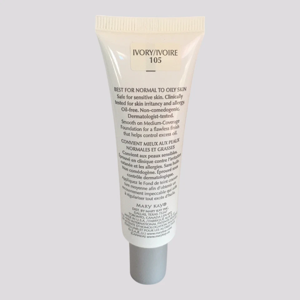 MARY KAY Medium-Coverage Foundation Ivory 105 Liquid 1 fl oz. 303600 Retired NIB - Image 4 of 4