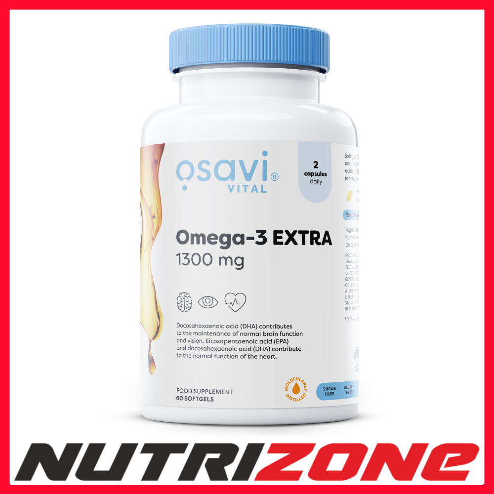 Osavi Omega-3 Extra Molecularly Distilled 1300mg (Lemon) - 60 softgels