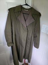 Jean Claude Green Wool Trench Coat Women's Vintage Excellent Condition