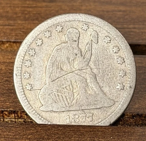 1877 seated liberty quarter