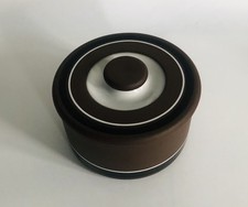 Vintage Hornsea Contrast Lidded Butter Dish / Small Casserole Dish 12.5cm Diam 