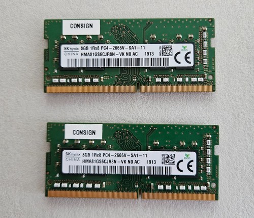 LOT DE 2X 8GB DDR4-2666S RAM pour pc portable laptop PUSKILL