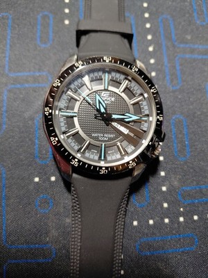 Casio Edifice EF130 Wristwatch Rubber Strap 10 Bar Authentic Genuine