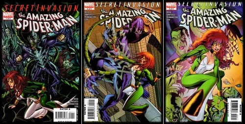 Secret Invasion: The Amazing Spider-Man #1-3 Complete Set NM- Cond. 1st Prints
