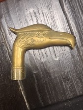 Vintage Antique Brass Eagle Walking Cane Head