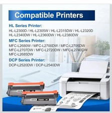 TN660 TN630 Toner 2 pack Replacement for Brother TN-660 MFC-L2680W,HL-L2315DW