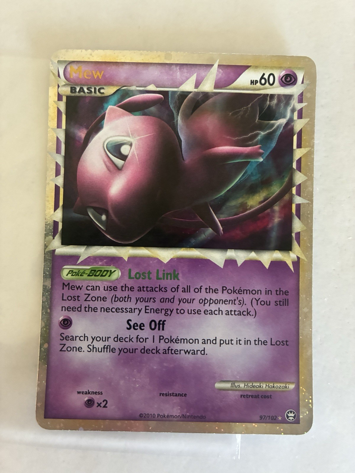 2010 POKEMON HEARTGOLD & SOULSILVER TRIUMPHANT 97 MEW-HOLO LP-