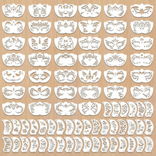 80PCS Face Paint Stencils Kit, Reusable DIY Makeup Face Painting Stencils