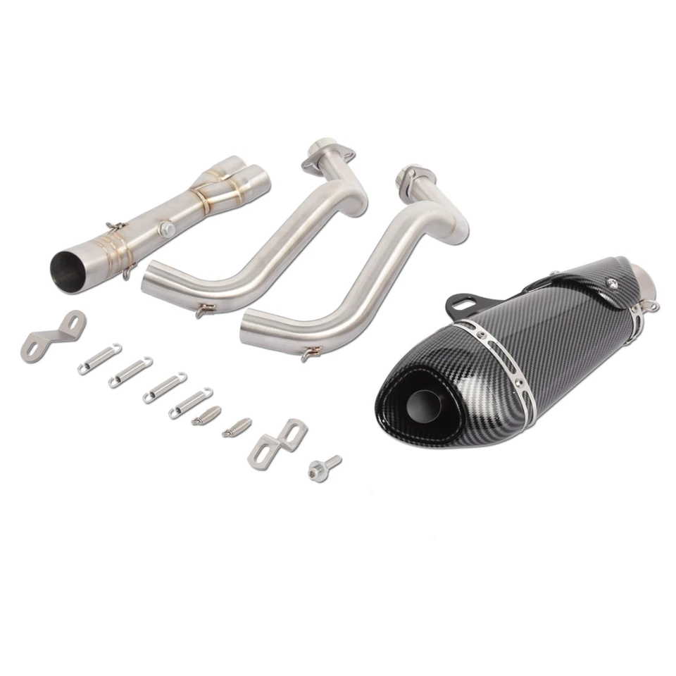 For Yamaha YZF R7 MT-07 FZ07 XSR 700 Full System Exhaust Front Pipe Muffler - Image 2 of 4