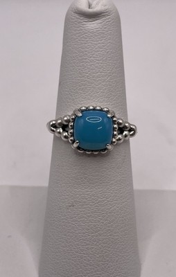PANDORA 925 Ale Vibrant Spirit Scuba Blue Sterling Silver Ring Size 