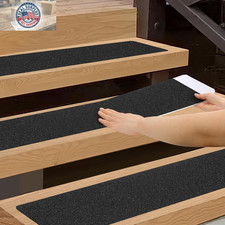 Outdoor Stair Treads Non-Slip Step Strips for Wooden Steps 5 Pack 6 X 24 anti
