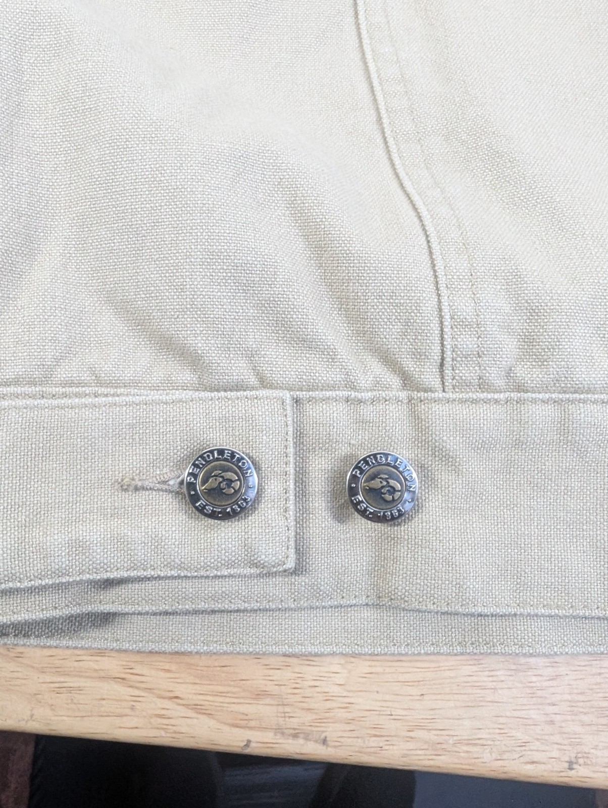 Vtg Pendleton Canvas Jacket - Wool Lined - Size M… - image 13